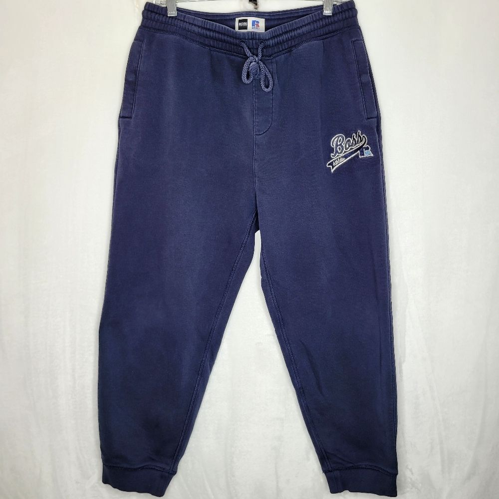 Boss Hugo‎ Boss x Russell Blue Sweatpants Relaxed Fit Size Large